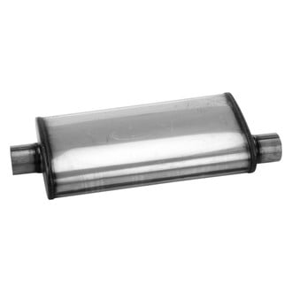Cherry Bomb® - Salute Stainless Steel Oval Gray Exhaust Muffler (3" Offset ID, 3" Center OD, 22" Length)