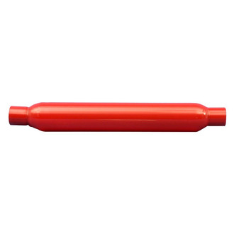 Cherry Bomb® - Glass Pack Series Steel Round Straight Neck Red Exhaust Muffler (2.25" Center ID, 2.25" Center OD, 22" Length)