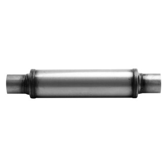 Cherry Bomb® - Salute Stainless Steel Round Gray Exhaust Muffler (2.5" Center ID, 2.5" Center OD, 14" Length)