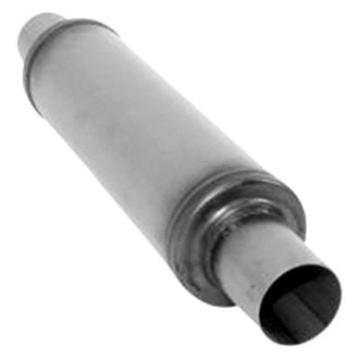 Cherry Bomb® - Salute Stainless Steel Oval Gray Exhaust Muffler (2.25" Center ID, 2.25" Center OD, 14" Length)