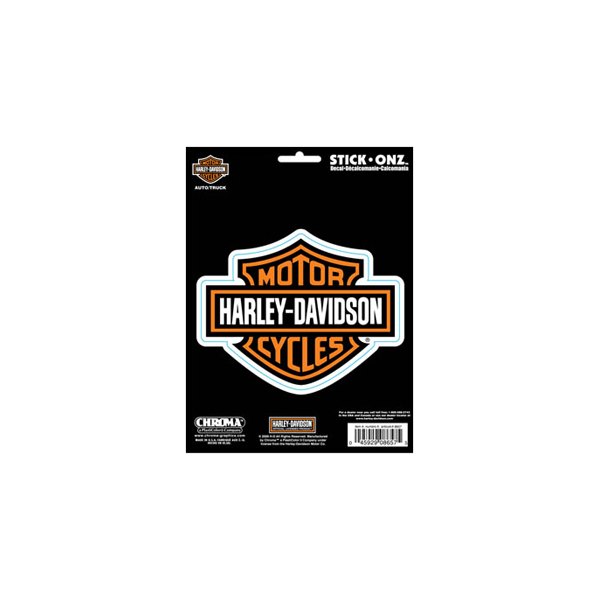 Chroma® - Orange/White Harley Davidson Decal