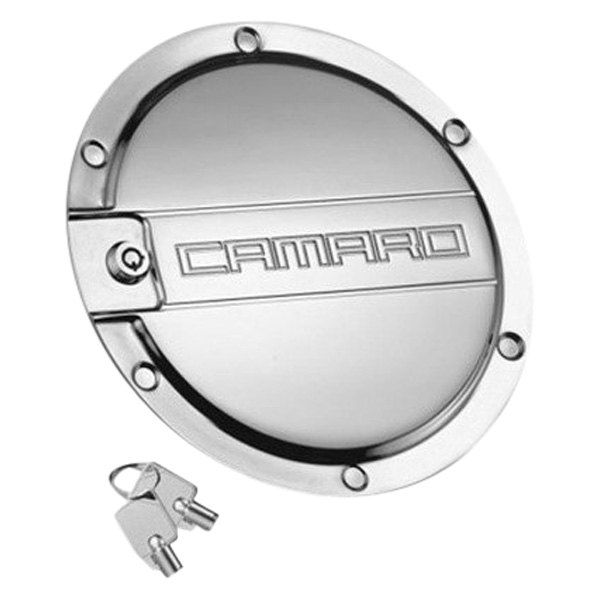 DefenderWorx® - Locking Chrome Gas Cap with Camaro Logo