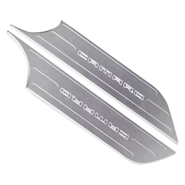 DefenderWorx® - Chrome Kick Panel Covers with Camaro Logo