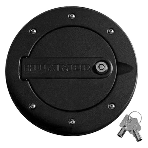 DefenderWorx® - Locking Black Gas Cap with Hummer Logo
