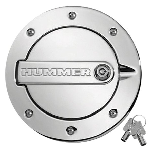 DefenderWorx® - Locking Chrome Gas Cap with Hummer Logo