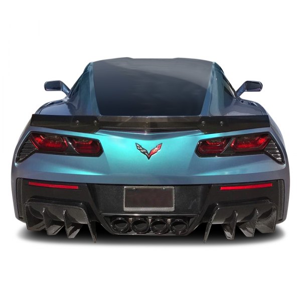 Chrome & Carbon® Chevy Corvette 2017 Version 3 Carbon Fiber Rear Diffuser