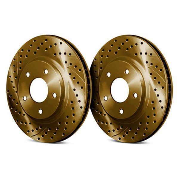Chrome Brakes® - Drilled and Slotted Gold Rotors