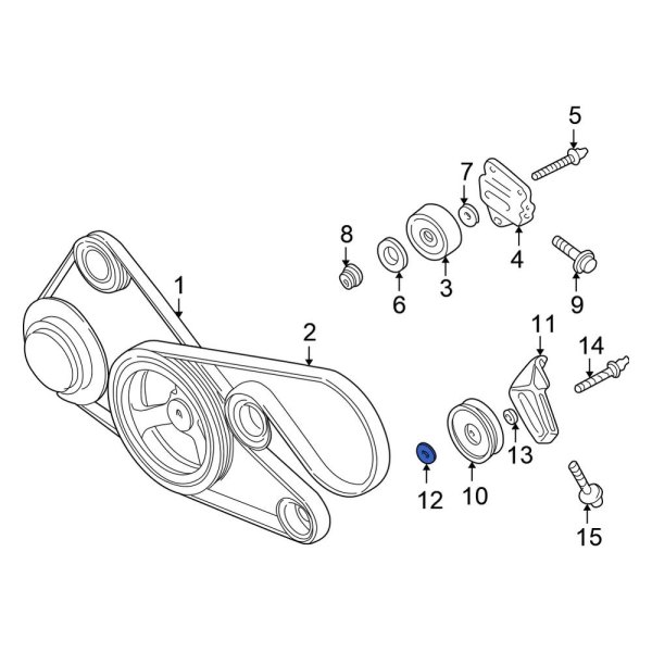 Accessory Drive Belt Idler Pulley Spacer