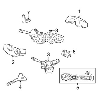 Chrysler OE - Steering Column - Shroud, Switches & Levers (Column Shift)
