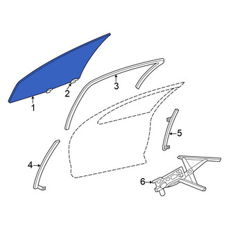 Chrysler OE - Rear Left Door Glass