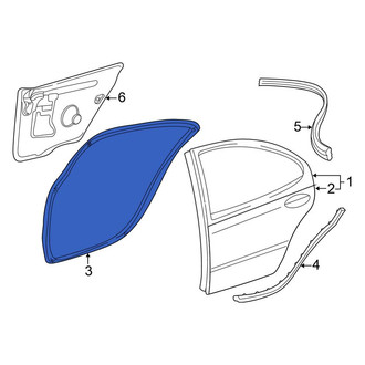 Chrysler OE - Rear Left Inner Door Seal