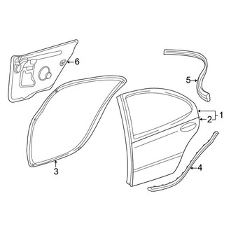 Chrysler OE - Rear Door - Door & Components