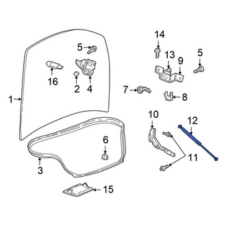 Chrysler OE - Trunk Lid Lift Support