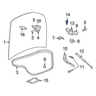 Chrysler OE - Trunk Lid Release Switch Screw