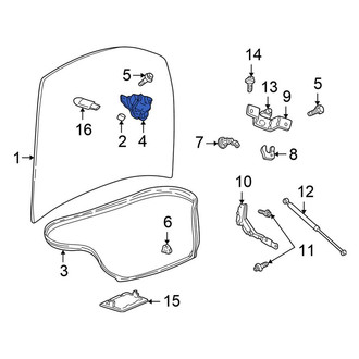 Chrysler OE - Rear Deck Lid Latch