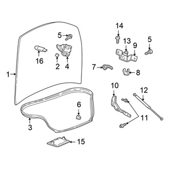 Chrysler OE - Trunk Lid - Lid & Components