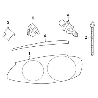 Chrysler OE - Front Lamps - Headlamp Components