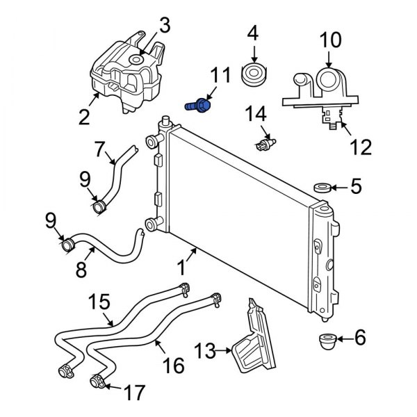 Engine Coolant Thermostat Housing Bolt