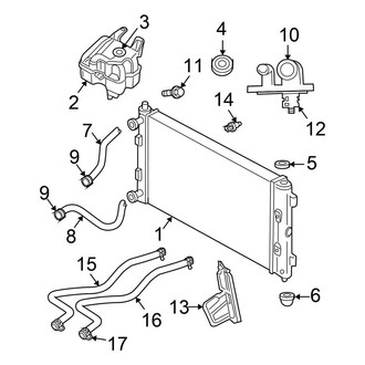 Chrysler OE - Cooling - Radiator & Components (Sedan JR Body Code)