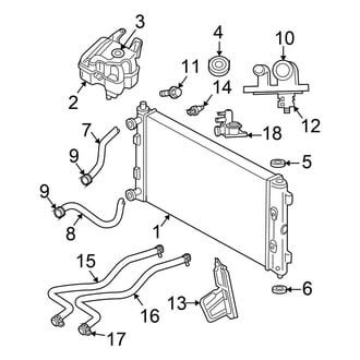 Chrysler OE - Cooling - Radiator & Components (Sedan JR Body Code)