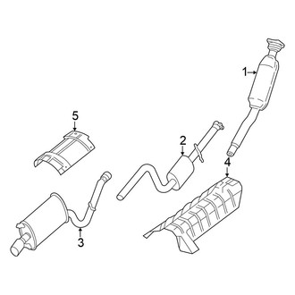 Chrysler OE - Exhaust System - Exhaust Components (Base Sedan JR Body Code J Engine VIN Character)