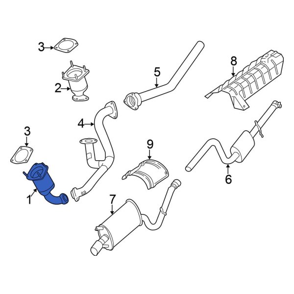 Chrysler OE 4764639AE Front Catalytic Converter