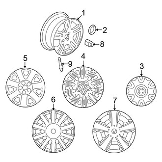Chrysler OE - Wheels (Sedan JR Body Code)