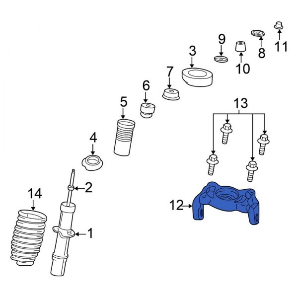 Chrysler OE MR297465 Front Suspension Strut Mount