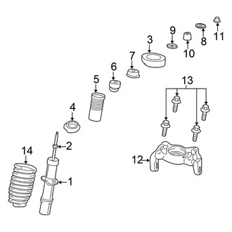 Chrysler OE - Front Suspension - Struts & Components (Sedan JR Body Code)