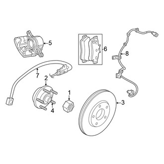 Chrysler OE - Front Suspension - Brake Components (Sedan JR Body Code)