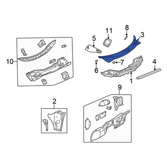 Chrysler OE - Left Upper Cowl Cover