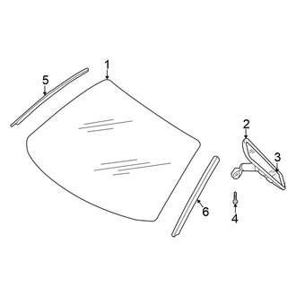 Chrysler OE - Windshield - Glass (Sedan JR Body Code)