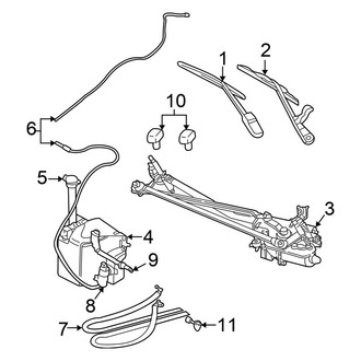 Chrysler OE - Windshield - Wiper & Washer Components (Sedan JR Body Code)