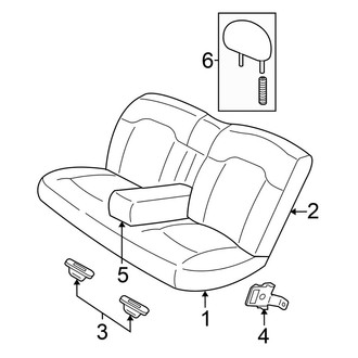 Chrysler OE - Seats & Tracks - Rear Seat Components (Sedan)