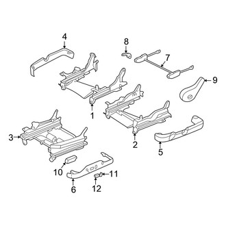 Chrysler OE - Seats & Tracks - Tracks & Components (Sedan)