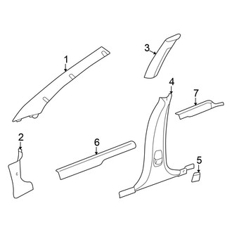 Chrysler OE - Pillars, Rocker & Floor - Interior Trim (Sedan JR Body Code)