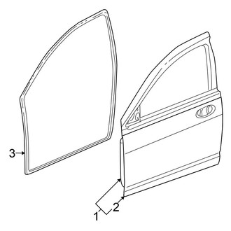 Chrysler OE - Front Door - Door & Components (Sedan JR Body Code)