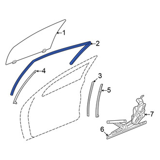 Chrysler OE - Front Left Upper Window Channel