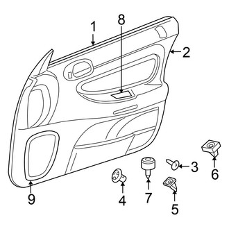 Chrysler OE - Front Door - Interior Trim (Sedan JR Body Code)