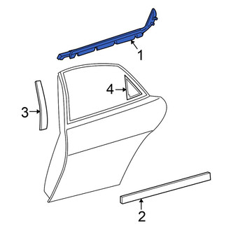 Chrysler OE - Rear Left Door Window Belt Weatherstrip