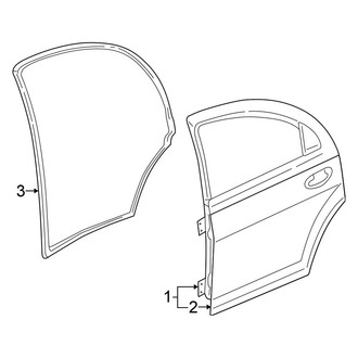 Chrysler OE - Rear Door - Door & Components (Sedan JR Body Code)