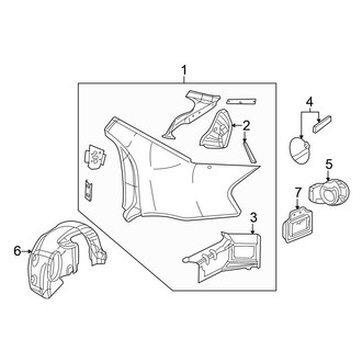Chrysler OE - Quarter Panel & Components (Sedan JR Body Code)