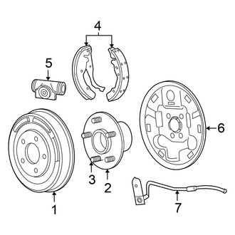 Chrysler OE - Rear Suspension - Brake Components (Sedan Rear Disc Brakes)