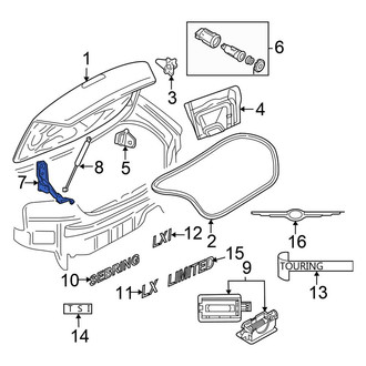Chrysler OE - Rear Left Deck Lid Hinge