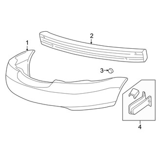 Chrysler OE - Rear Bumper - Bumper & Components (Sedan JR Body Code)