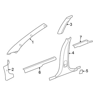 Chrysler OE - Pillars, Rocker & Floor - Interior Trim (Sedan JR Body Code)
