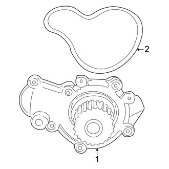 Chrysler OE - Cooling - Water Pump (LX Sedan JR Body Code X Engine VIN Character)