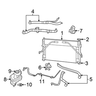 Chrysler OE - Cooling - Radiator & Components (Sedan 2.7L)