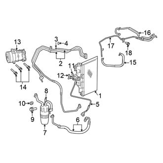 Chrysler OE - Air Conditioner & Heater - Condenser, Compressor & Lines (Sedan 2.7L)