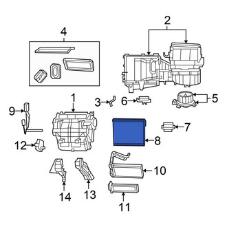 Chrysler OE - A/C Evaporator Core